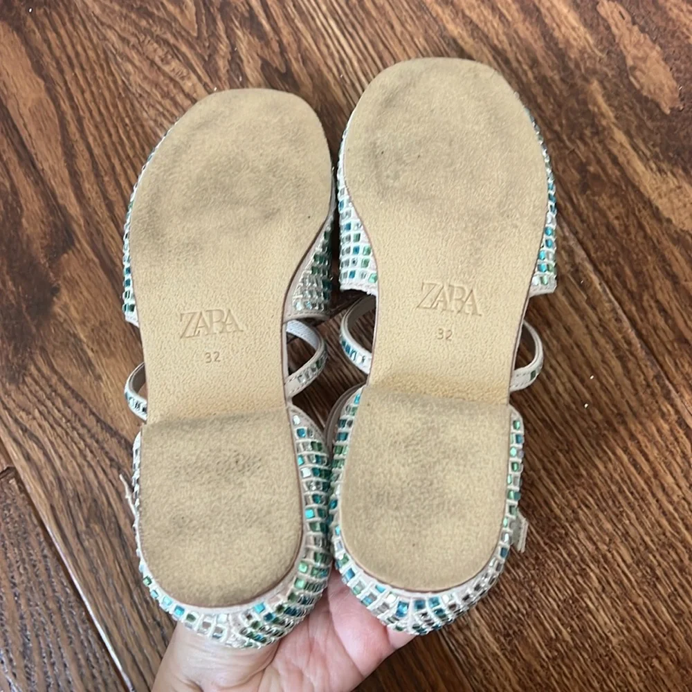 Zara Girls Rhinestone Flats